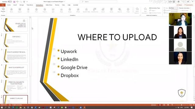 SFA's 4th Webinar: How to Apply Online as an Amazon VA