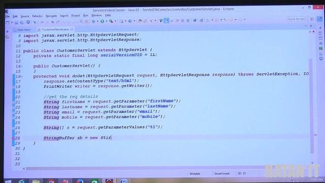 ADV JAVA Tutorial ||Servlet with Database Connection || By Ratan sir смотреть онлайн