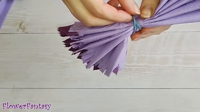 Пышные цветы из салфеток просто и красиво/paper craft idea