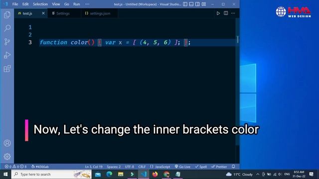 Bracket Color Change VSCODE | How to Customize Bracket Color in vscode