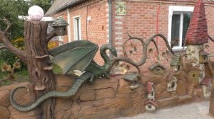 Чудо забор.. из арт бетона. барельеф в сказочном стиле работа Мастерская "Демиург"