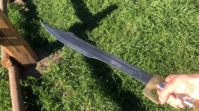 Боевой меч царя Леонида из дамасской стали часть 1 реплика меча смотреть онлайн