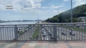 Киевский метрополитен | Наземное метро красной ветки - (вид с окна вагона)