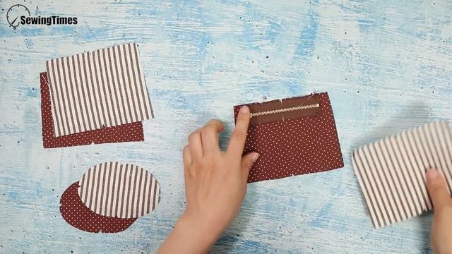 DIY ZIPPER COINS POUCH BAG | Easy Coin Purse Tutorial [sewingtimes]