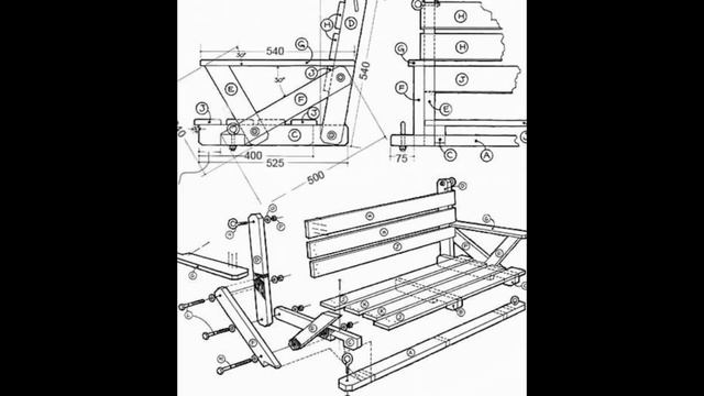 Как сделать скамейку для качели своими руками схема