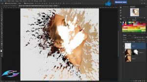 Tutoriel Photoshop CC 2017..Effet  sur Visage Splach avec Tache sur les Yeux...