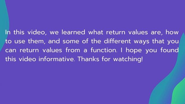 Return Values From Functions in PHP