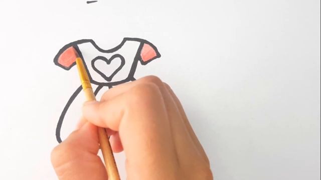 Как нарисовать красивое платье для куклы? смотреть онлайн