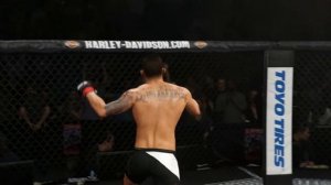 Anthony Pettis vs. Max Holloway  poowerful Capoeira kick EA sports UFC 2 KO Knockout