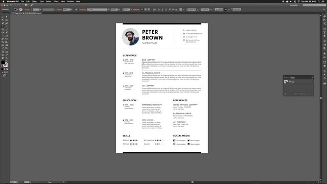 Adobe Illustrator | Resume CV | How to Edit смотреть онлайн