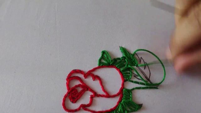 Amazing Hand Embroidery Flower Design trick with cotton bud.New Hand Embroidery Rose🌹 design stitch