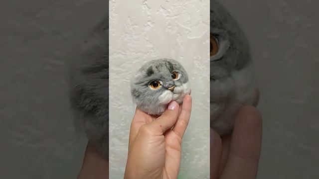 брошь по фото из шерсти #валяние #ручнаяработаназаказ #cat #брошьручнойработы
