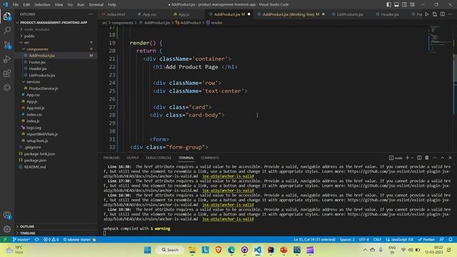 Full Stack Web App | React | Spring Boot |Developing Add Product Form & Its Handling React App| L15