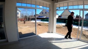 Остекление веранды 3 ех рельсовой системой Alutech glazing