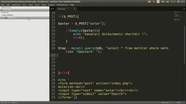 PHP Dərslər #37 - #MySQL, axtarış смотреть онлайн