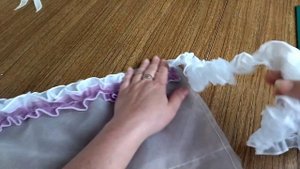 Мочалка из остатков тюля, своими руками.