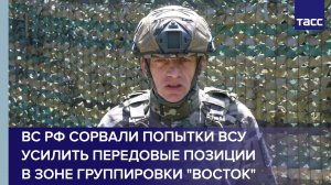 ВС РФ сорвали попытки ВСУ усилить передовые позиции в зоне группировки "Восток"