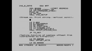 Ретрокод на ассемблере для Спектрума, #11. Вертикальное смещение текста с выводом в буфер окна