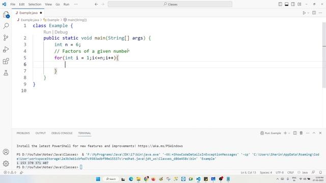 Java examples for nested loops (Core Java Class 10)