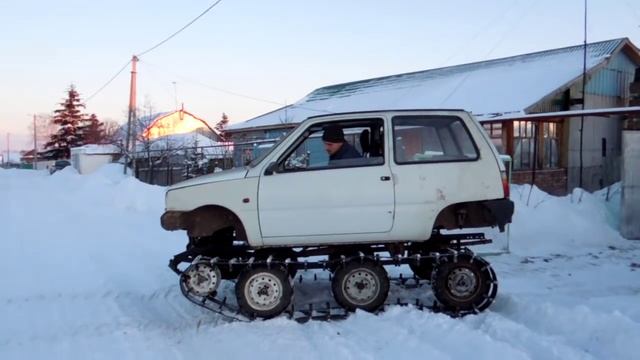 ОКА на гусеницах ( пробный выезд)