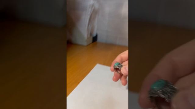 Кольцо с прессованной бирюзой смотреть онлайн