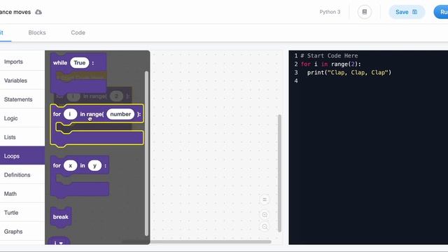 Getting started with Python coding using Edublocks