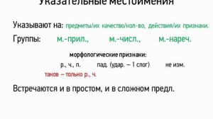 Указательные местоимения 6 класс, видеоурок презентация 010520195355