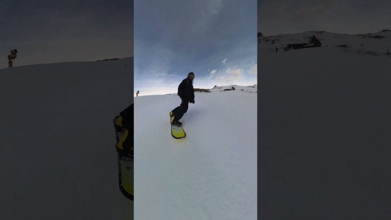 Катаемся на сноубордах в Домбае ️#insta360x3 #insta360 #snowbording #snowbord