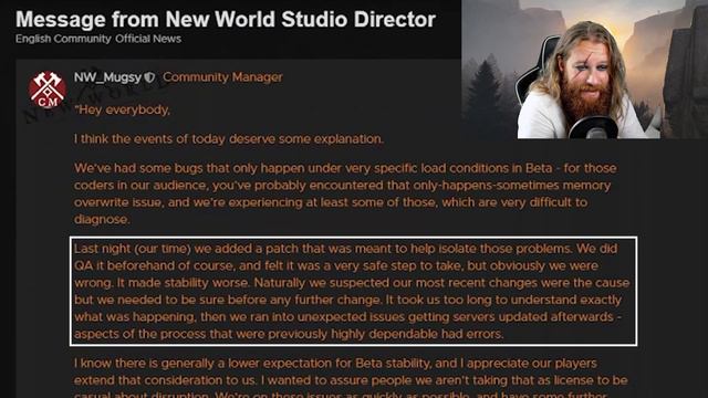 NEW WORLD MMO BETA  Why the servers had issues the past few days