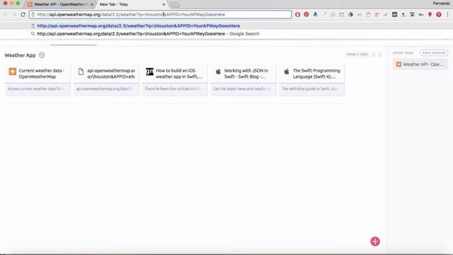 Weather App Swift 3 - API Key Test - Part 4B смотреть онлайн