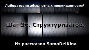 Из рассказов SamoDelKina. Шаг 36. Структуризатор.