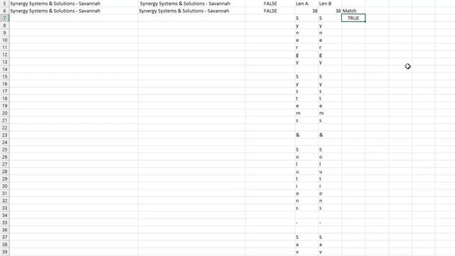 Excel - Two Excel Cells Look The Same Why Don't They Match - Episode 2511