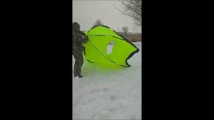 Шатл и Слон сборка и разборка палатки для рыбалки