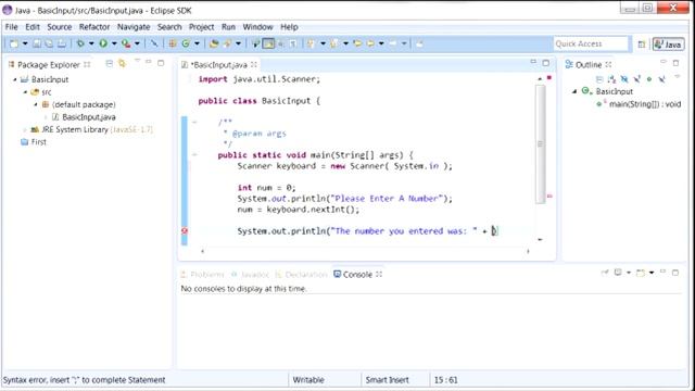 Java: Basic input / output