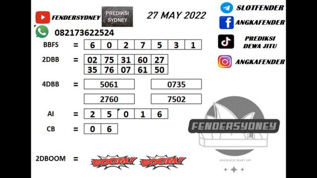 PREDIKSI SYDNEY HARI INI 27 MAY 2022 DARI BANG FENDER | PREDIKSI SYDNEY HARI INI смотреть онлайн