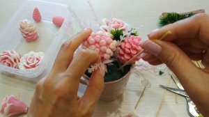 Розовый новогодний букет в кружке ? Новогоднее мыловарение от ТакКруто