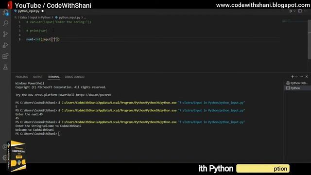 Input Function in Python | Python Mastery Full Course in Hindi | CodeWithShani