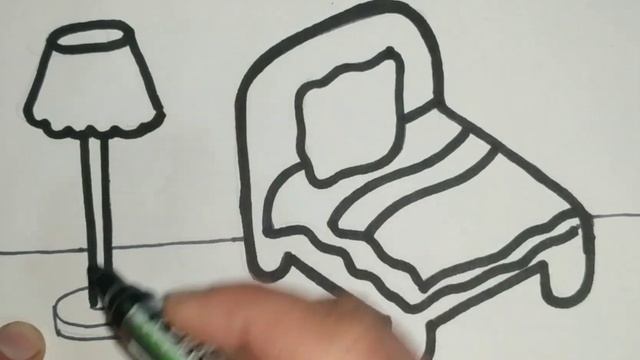 How to draw a bed and colored glitter/Как нарисовать кровать и цветной глиттер смотреть онлайн