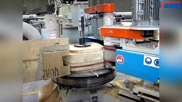 Копировально фрезерный станок QUADRO LH 28 | Фрезерование пакета деревянных заготовок