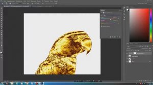 Сделал золотого попугая в Photoshop