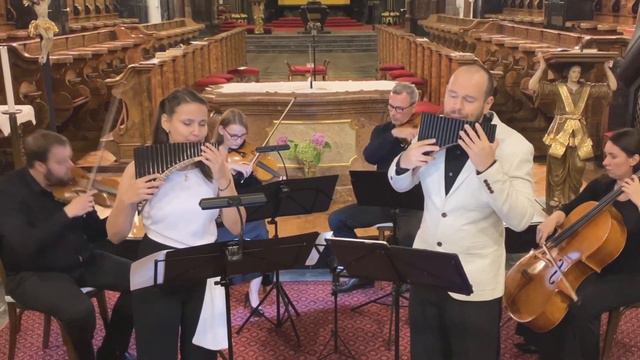 S. Stanciu: "Te Deum" 🙏 for Two Pan Flutes and String Quartet / String Orchestra 🤍 смотреть онлайн