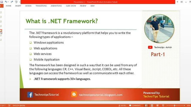 Part 1- C# Tutorial For Beginners-  Introduction to C# and .Net Framework