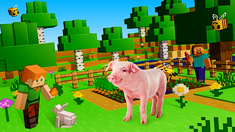 Realistic PIG in MineCraft ? #YoSquad #minecraft #майнкрафт #shorts