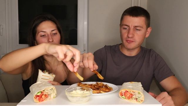 МУКБАНГ ШАУРМА и КАРТОШКА ФРИ | Mukbang shawarma #мукбанг #мукбангроссия #русскиймукбанг #mukbang