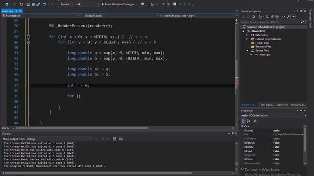 C++ Mandelbrot Set Rendering Tutorial (With Zoom Using SDL Graphics VS 2015) смотреть онлайн