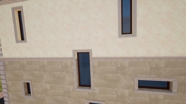 Дом в средиземноморском стиле. Фасадный декор ТМ "ОЛИМП", отделка стен - гибкий камень. Вариант №1 смотреть онлайн