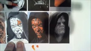 Darth Maul Topps Chrome Perspectives sketch card time lapse drawing