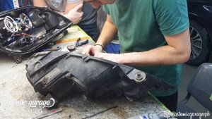 Mercedes GL164 установка линз Diliht