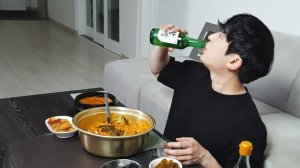 아삭한 열무김치 잔뜩! 열무비빔밥엔 소주지(Ft.참치김치찌개, 미니돈까스) 혼술 리얼먹방 Kimchi Bibimbap MUKBANG ASMR REALSOUND EATINGSHOW