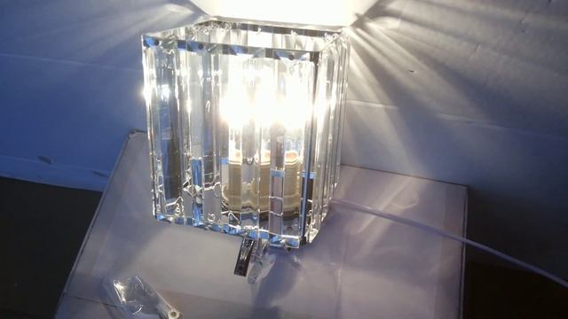 Настенный светильник бра металлический плафон с хрустальными вставками! смотреть онлайн